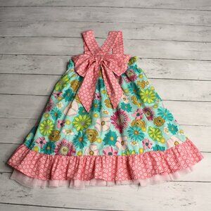 Sam & Sydney Girl's Sundress Size 4T Floral Cottagecore Dress